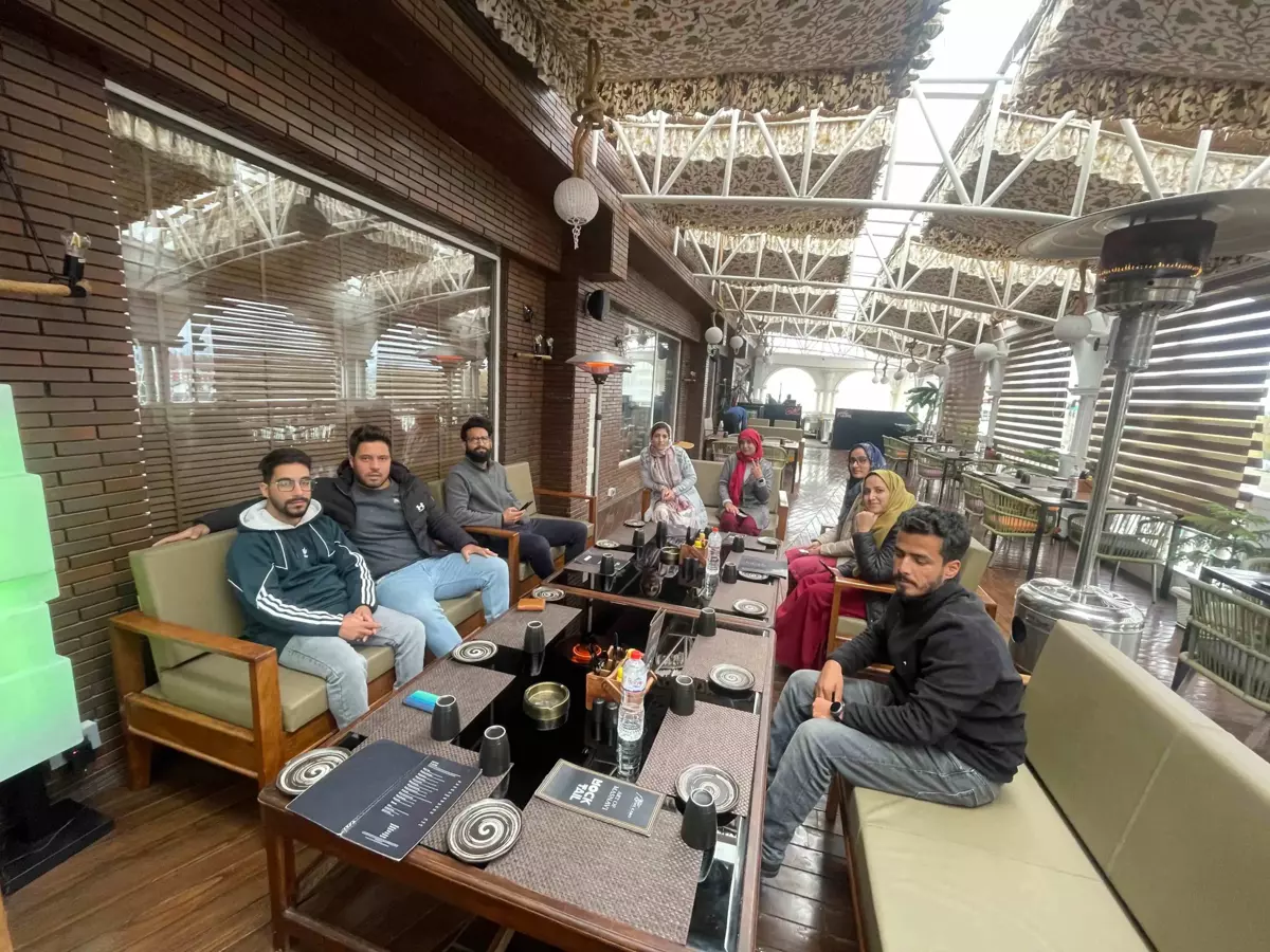 Team outing at a café