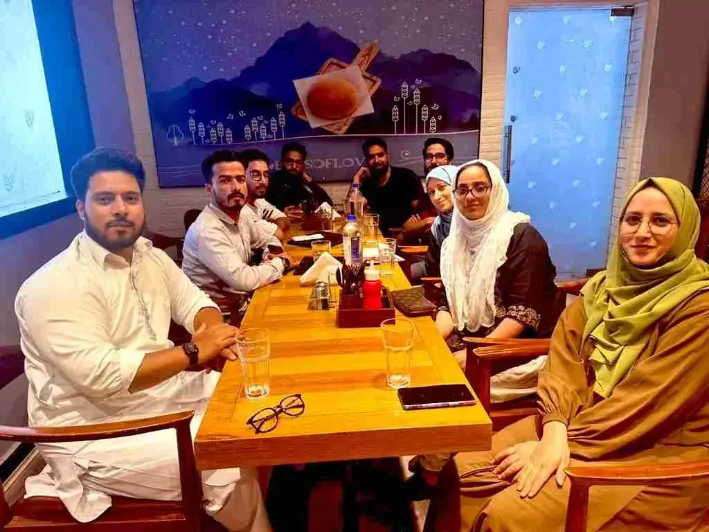 Team dinner together