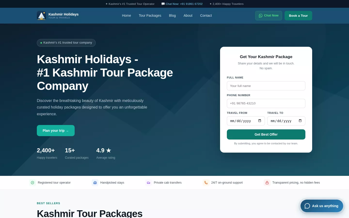 Kashmir Holidays screenshot 1