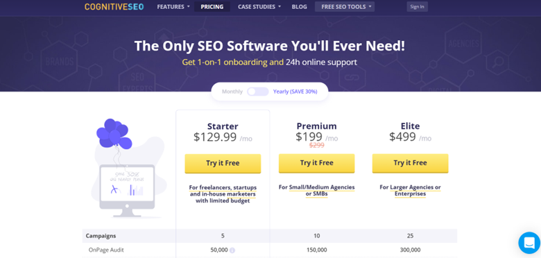 Cognitive SEO Pricing