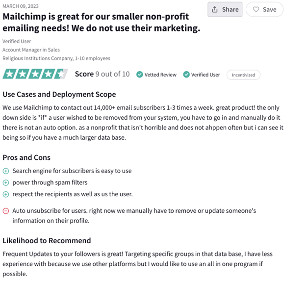 Review of mailchimp