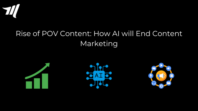 Aumento dei contenuti POV: come l'intelligenza artificiale metterà fine al content marketing