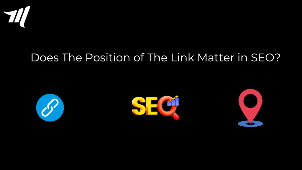 position of link in seo