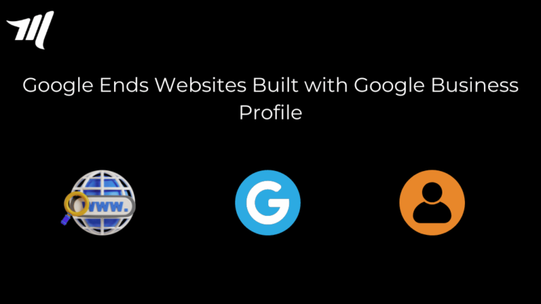 Google Ends veebisaidid, mis on loodud Google'i ettevõtte profiiliga