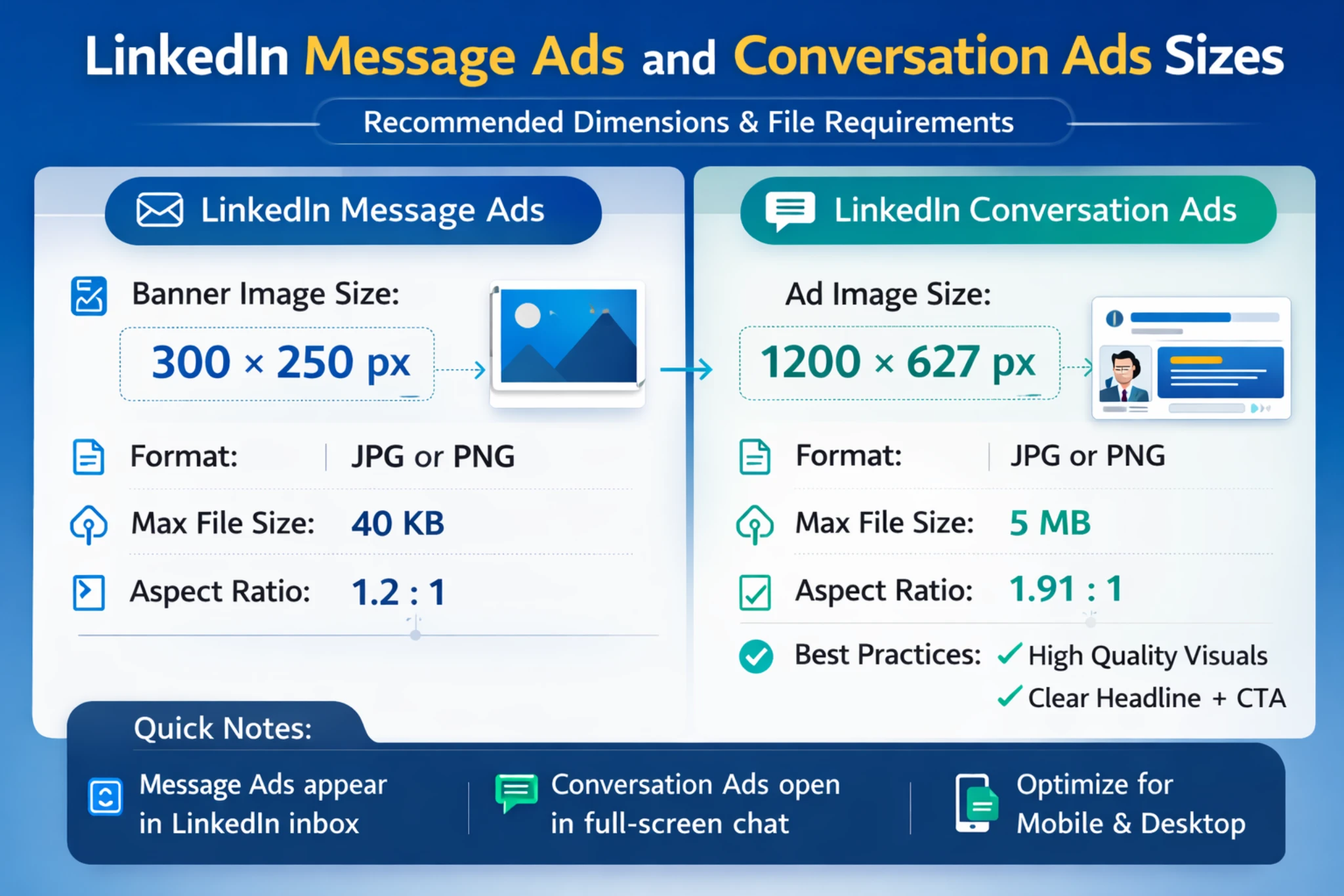 linkedin ad sizes