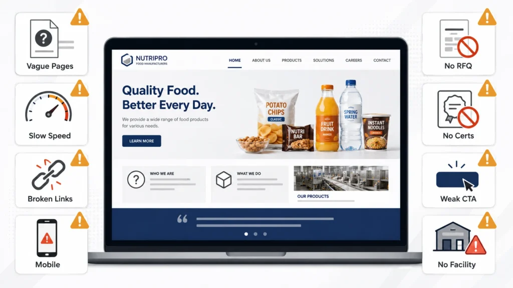 seo for food manufacturing companies