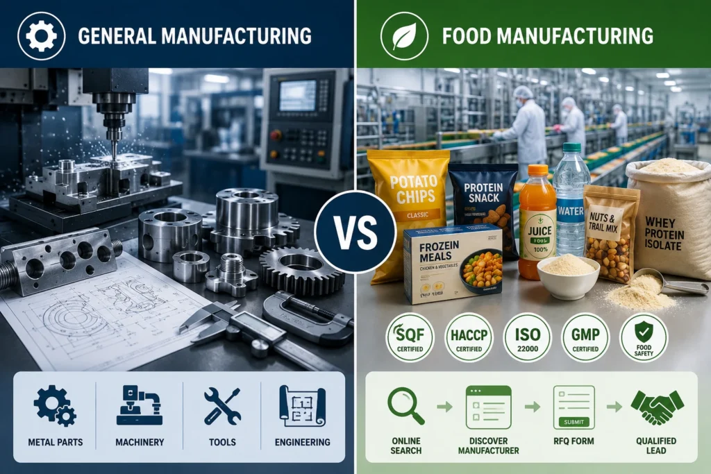 seo for food manufacturing companies