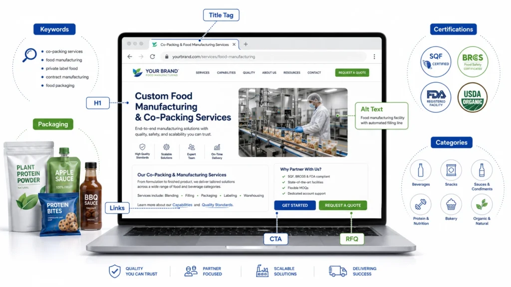 seo for food manufacturing companies
